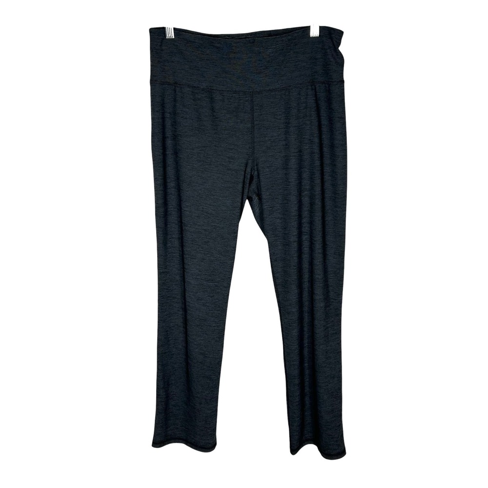 Avia Womens High Waisted Active Leggings Dark Blue Heathered Melange Large 12-14